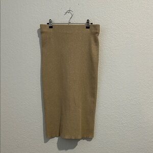 Gold Metalic Skirt by Calvin Klein